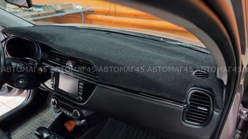 Накидка на панель Kia Rio Киа Рио c 2017г Rio X-Line Рио Х-Лайн с 2017г карпет  фото 2