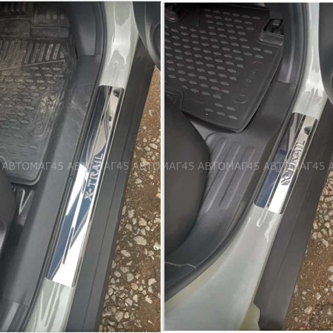 LIDER  Накладки на пороги  Nissan X-Trail Ниссан Х-Трейл T32 2013-2022г 4 шт нержавейка    фото 5