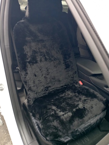 Fentow Накидки  короткий ворс мутон черный премиум 146x55 на весь салон 5шт    фото 3