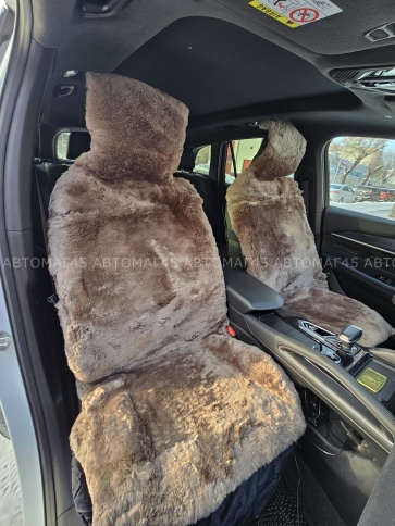 Fentow Накидки короткий ворс мутон какао с юбкой премиум 146х55см 2шт    фото 2