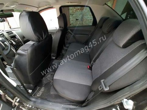 Авточехлы  Datsun Датсун 1/1 жаккард черно-серый Ижевск   фото 6