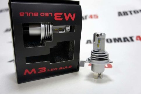 M3 чип  H4 12В 40W 6000К 4000Lm 2шт гарантия 5мес    фото 1