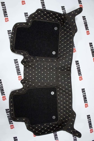 Ковры  5D экокожа Toyota Camry V40/V45 2006-2011г черный с бежевой ниткой+ворс компл Like АКЦИЯ! фото 6