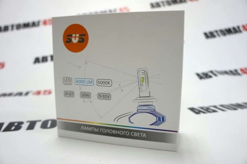 SVS S1  plus чип CSP LED 2шт H27 12В 30W 5000К 4000Lm с обманкой гарантия 5 мес    фото 3