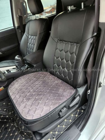 Maximal  Накидка на сиденье на силиконе велюр серый 55 x 50 см 1шт    фото 4