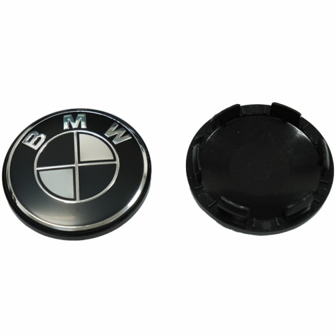 Колпачок ступицы BMW 62/56 КИК(Рапид) со стикером черный (214117) фото 3