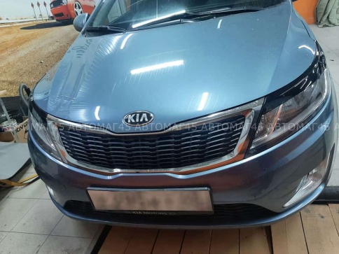 Реснички накладки на фары Kia Rio Киа Рио 2011-2015г 2шт    фото 3