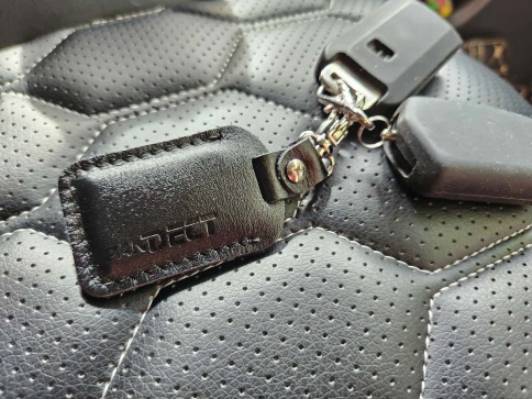 Чехол для метки иммобилайзера автосигнализации Pandora Pandect черная кожа A фото 7