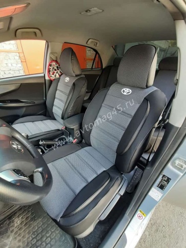 Авточехлы  Toyota Corolla Тойота Королла 2007-2013г кузов 150 жаккард черно-серый Ижевск    фото 1