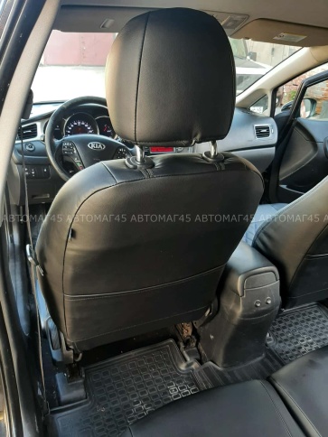 Авточехлы  Kia Ceed Киа Сид 2012-2018г экокожа черная серая нить ромб г.Ростов  фото 2