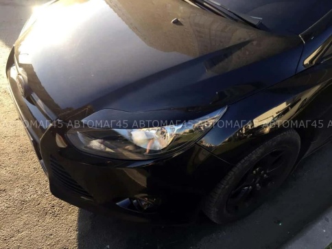 Реснички накладки на фары Ford Focus 3 Форд Фокус 3 2010-2015г до рестайлинг 2шт    фото 5