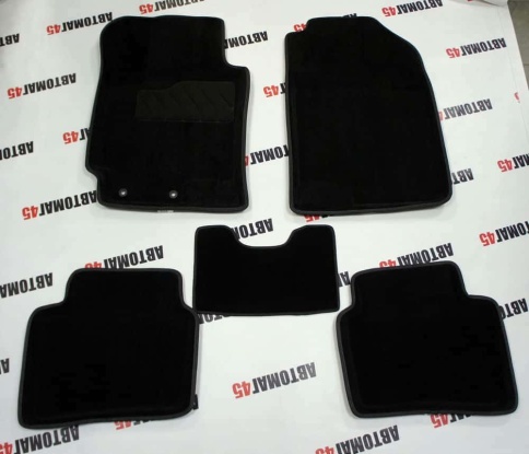 Seintex  коврики в салон 3D ворс Kia Rio с 2017г Hyundai Solais с 2017г комплект черный 5шт   фото 1