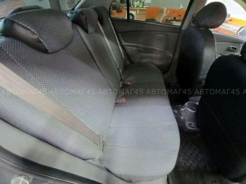 Авточехлы  Kia Rio Киа Рио 2005-2011г 2 пок спина 2/3 сиденье 1/1 жаккард черно-серый Ижевск   фото 3