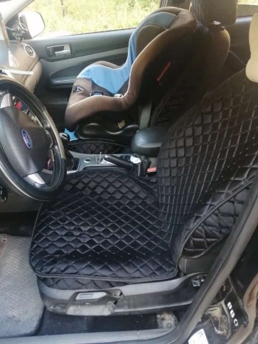 Гелакси  Накидки на сиденье универсальные велюр передние черные с боками с черной ниткой 1шт  фото 11