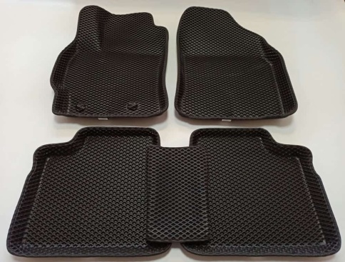 BORATEX  коврики в салон 3D EVA ЭВА Toyota Corolla 2012-2019г черн рис ромб комплект 5шт фото 5