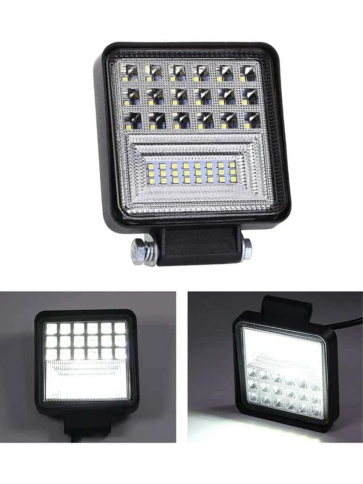 C2R Светодиодная фара дальний свет вспышка ФСО 10-30V чипы SMD 126Вт 1шт гарантия 1мес G0022-25MM    фото 1