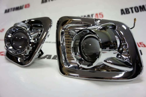 TypeR  фары линз противотуманные хром Лада Kalina Калина Лада Granta Гранта 2шт    фото 2