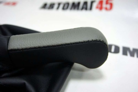 Skyway  Ручка КПП с чехлом Лада Приора экокожа серая    фото 3