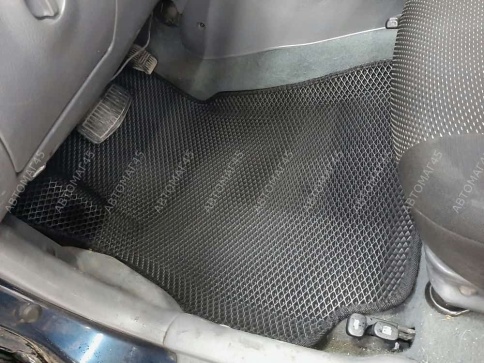 EVA ЭВА 3D коврики в салон Hyundai Accent II 1999-2012г черный рисунок ромб комплект 5шт CITY   фото 1