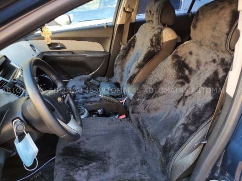 Накидка  на сиденье короткий ворс черный шерсть 40% 145х55см 1шт  фото 16