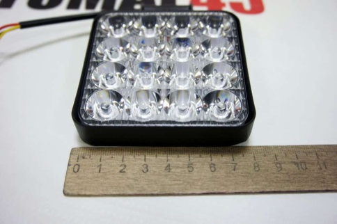 C2R Светодиодная фара мини рабочий свет 16 диодов 48Вт 12В квадрат 1шт гарантия 1 месяц G0001-MINIBS фото 8