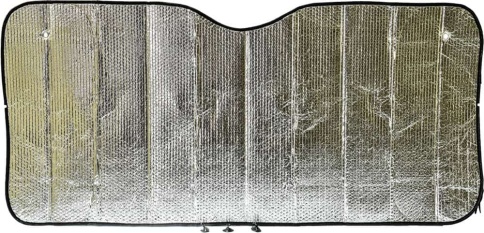 Lavita шторка солнцезащитная на лобовое стекло двухсторонняя серебристая на присосках 150см х 80см   фото 6