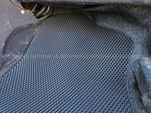 EVA ЭВА  коврики в салон ВАЗ 2109 2114 2115 черные рисунок ромб  комплект 5шт    фото 4