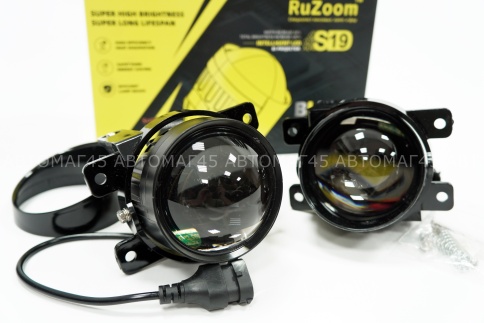 Ruzoom S19 Фары п/туманные 1 линза  Lada Vesta X-Ray и иномарки LED 64W 7500LM 2шт гарантия 6 мес фото 2