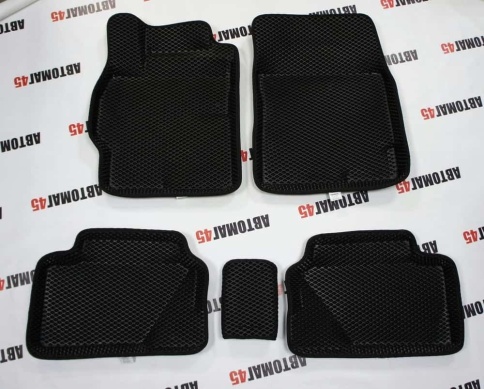 BORATEX  коврики в салон 3D EVA ЭВА Toyota Corolla 07-13г Toyota Auris 06-12г черн рис ромб комп 5шт фото 6