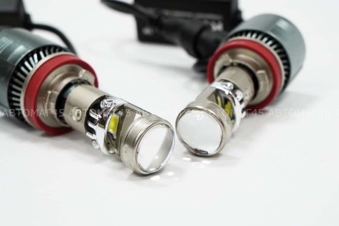 Ruzoom A80 светодиодные лампы LED линза модуль 2шт H11 12В 45W 5700K 4500Lm гарантия 6 мес фото 8