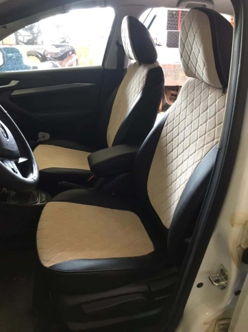 Авточехлы  Lada Vesta Лада Веста седан SW SW Cross черный вельвет ромб фото 1