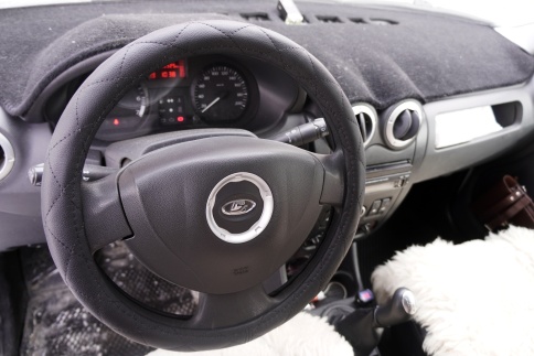 Maximal  оплетка руля экокожа черная ромб черная нитка размер 37-39см 344BL-BL  фото 3