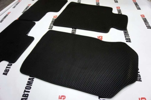 EVA ЭВА  коврики в салон Haval F7 1пок 2018-2024г Haval F7X 2020-2024г черные рисунок ромб  4шт    фото 2