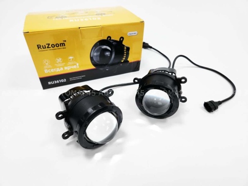 Ruzoom Фары противотуманные 1 линза  Lada Vesta X-Ray и иномарки LED 50W 6000LM 2шт гарантия 6 мес фото 14