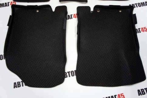 EVA ЭВА 3D коврики в салон Kia Rio 2011-2017г Solaris 2011-2017г черн рис ромб комп 5шт CITY  фото 2