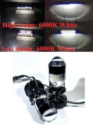 C2R A82 светодиодные лампы LED линза модуль 2шт H4 12В 40W 5000K 7000Lm гарантия 6 мес фото 1