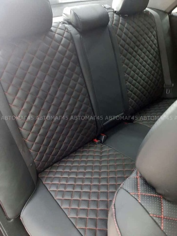 Авточехлы  Mazda 6 Мазда 6 2002-2005г экокожа черная ромб седан Ижевск    фото 8