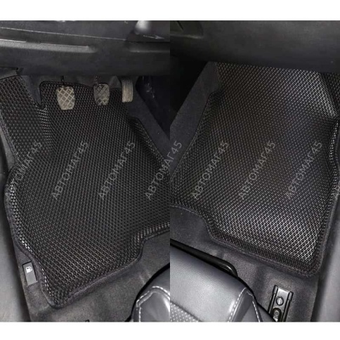 EVA ЭВА 3D коврики в салон Chery Tiggo 4 c 2017г Tiggo 7 Pro X-Cross 7 черный рис ромб комплект 4шт фото 3