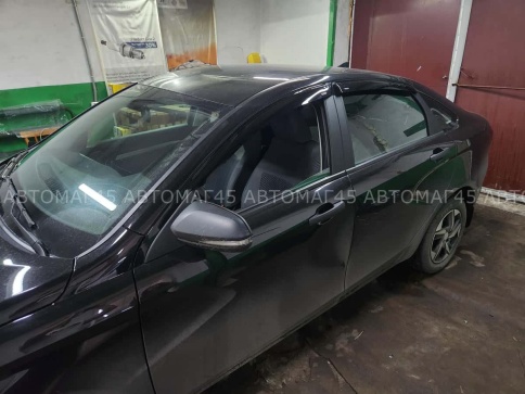 VAD  Дефлекторы на окна Ветровики Лада Веста седан 2015-н.в Lada Vesta NG 2022-н.в черные комплект фото 2