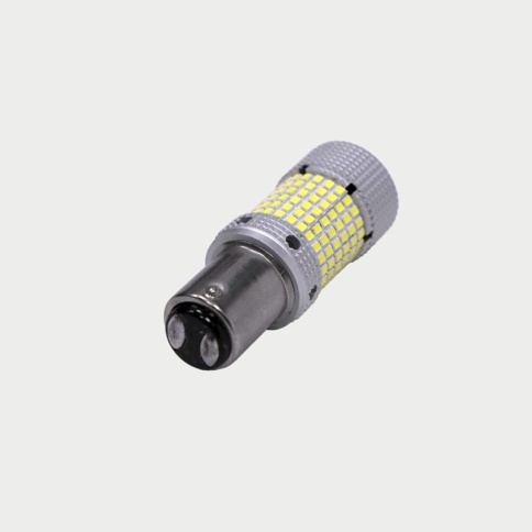 C2R  лампа светодиодная сверхяркая P21/5W 150SMD с охлаждением c цоколем 6000K 850Lm 2 конт бел 1шт фото 3