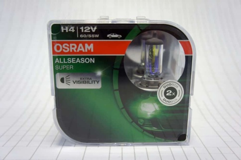 Osram  лампа H4 Allseason super +30% 12V/60-55W 2шт    фото 1