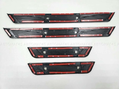 OEM  Накладки на пороги  Лада Vesta Веста Vesta Cross NG 4 шт нержавейка и пластик   фото 3