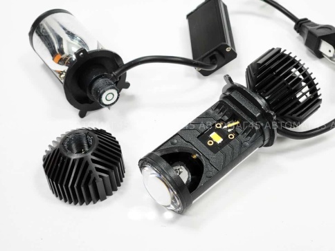 Y6 Max светодиодные лампы LED линза модуль 2шт H4 12В 30W 5500K 5500Lm с обманкой гар 4мес фото 14