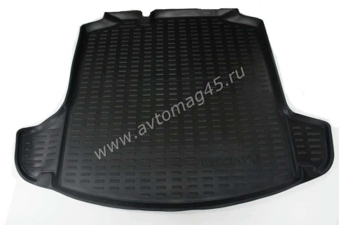 Rezkon  коврик в багажник полиуретан Volkswagen POLO лифтбэк с 20г Skoda Rapid c 12г с карманами    фото 2