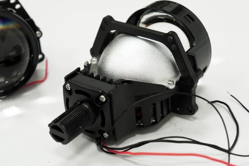 TEMPGOR EK15 светодиодные Би-Led линзы 3.0" 12V 50/60W 6000K 5600Lm 2 чипа 2шт гарантия 12 месяцев   фото 4