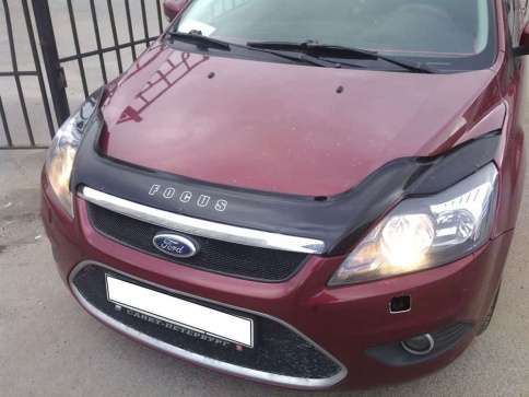 Дефлектор капота Ford Focus 2 Форд Фокус 2 рестайлинг 2007-2011г     фото 3