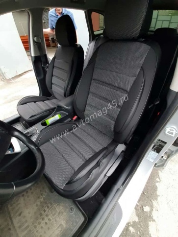 Авточехлы  Kia Ceed Киа Сид 2012-2018г жаккард черно-серый Ижевск   фото 2