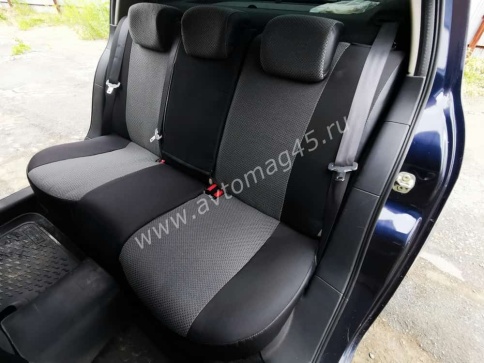 Авточехлы  Renault Megane 2 Рено Меган 2 2002-2009г 2/3 жаккард черно-серый Ижевск   фото 3