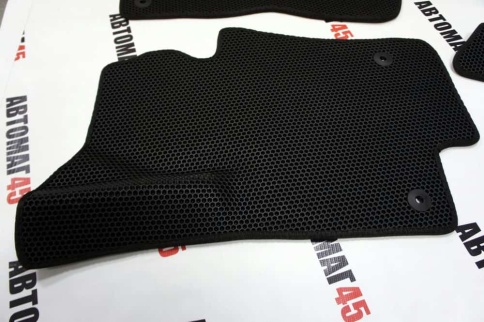 EVA ЭВА  коврики в салон Volkswagen Jetta 2010-2019г 6 поколение черные рисунок соты комплект 5шт   фото 3