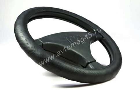 IGG  1002 оплетка руля экокожа перфорация черный волна    фото 3